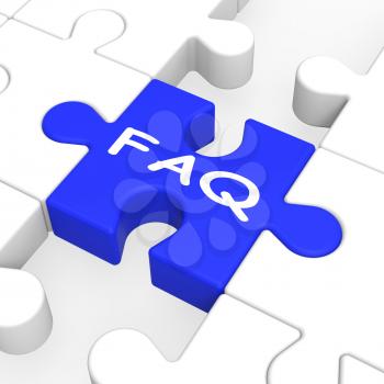 FAQ Puzzle Shows Frequent Inquires And Questions