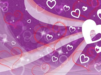 Hearts Background Showing Loving Partner Family And Friends
