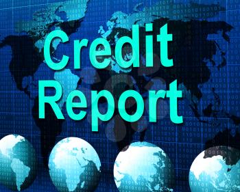 Credit Report Showing Loan Debit And Owed