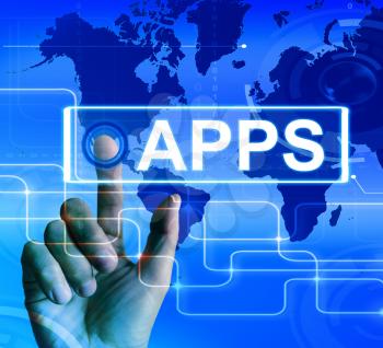 Apps Map Displaying International and Worldwide Applications