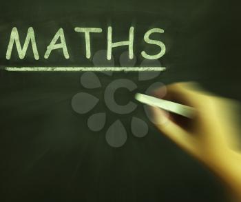 Maths Chalk Meaning Arithmetic Numbers And Calculations