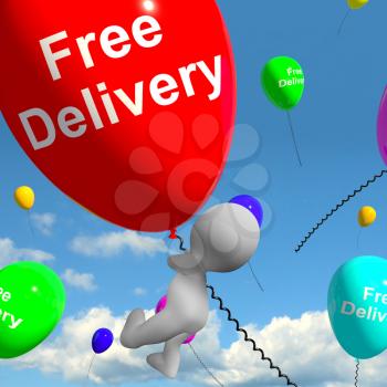 Free Delivery Balloons Shows No Charge Or Gratis To Deliver