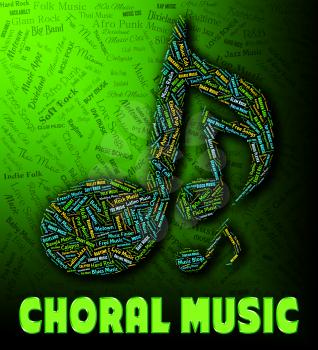 Choral Music Indicating Sound Track And Harmonies