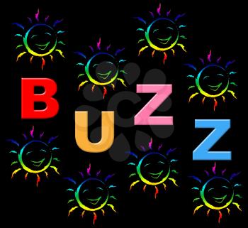 Kids Buzz Representing Public Relations And Children