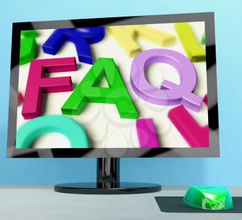 Faq On Computer Screen Shows Online Help