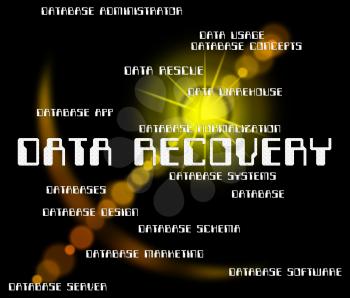 Data Recovery Indicating Getting Back And Retrieve
