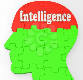 Intelligence Brain Showing Knowledge Information And Education