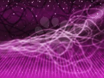 Purple Squiggles Background Meaning Tangled Lines And Stars
