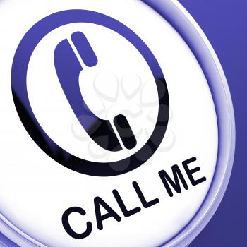 Call Me Button Showing Talk or Chat