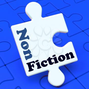 Non Fiction Puzzle Showing Educational Material Or Text Books