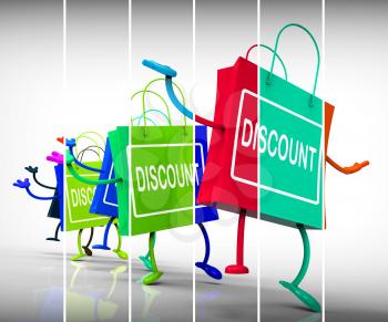 Discount Shopping Bags Showing Sales, Bargains, and Discounts
