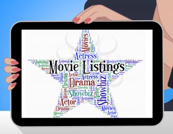 Movie Listings Meaning Picture Show And Shows