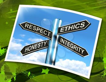 Respect Ethics Honest Integrity Sign Meaning Good Qualities