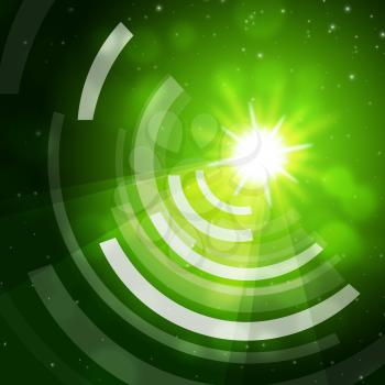 Green Sun Background Meaning Giving Offf Frequencies
