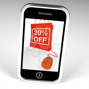Twenty Percent Off Bag Displaying Online 20 Sales and Discounts