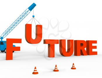 Build Future Representing Destiny Forecast 3d Rendering