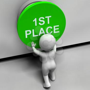 First Place Button Showing 1st Place And Winner