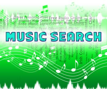 Music Search Representing Sound Tracks And Researching