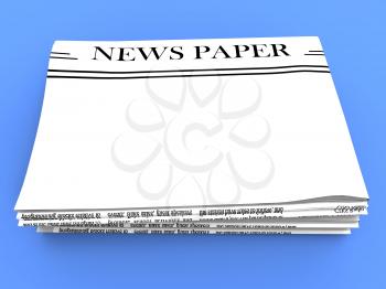 Blank Newspaper With Copy Space Showing News Media Headline