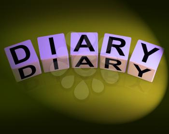 Diary Dice Meaning Journal Blog or Autobiographical Record