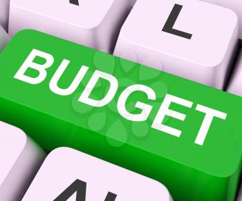 Budget Key On Keyboard Meaning Allowance Allocation Or Spending Plan
