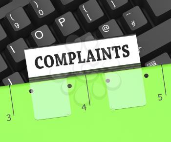 Complaints File On Keyboard Indicates Dissatisfied Customers 3d Rendering