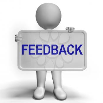Feedback Sign Showing Opinion Evaluation And Surveys