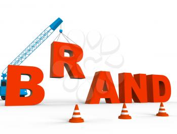 Build Brand Representing Company Trademark 3d Rendering