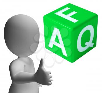 Faq Dice As Symbol For Information Or Assisting