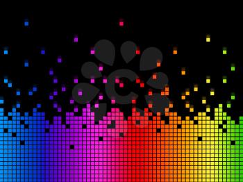 Rainbow Soundwaves Background Meaning Musical Playing Or DJ
