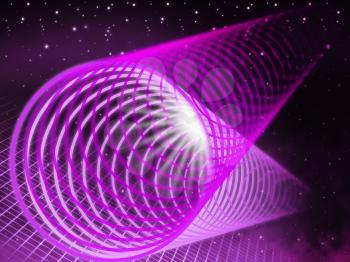 Purple Coil Background Showing Pipe Light And Night Sky
