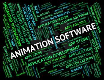 Animation Software Indicating Program Programs And Text