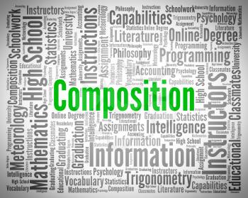 Composition Word Representing Literary Work And Scrawl