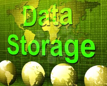 Data Storage Indicating Hard Drive And Storehouse