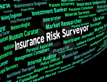 Insurance Risk Surveyor Showing Word Hurdle And Problems