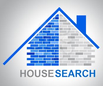 House Search Representing Gathering Data And Property