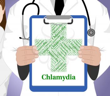 Chlamydia Word Showing Sexually Transmitted Disease And Venus's Curse