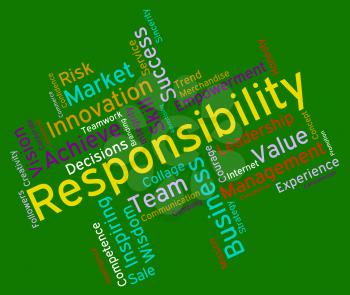 Responsibility Words Meaning Text Accountabilities And Duties 