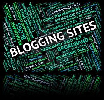 Blogging Sites Representing Word Hosting And Web