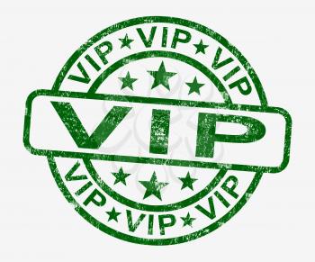 VIP Stamp Shows Celebrity Or Millionaire
