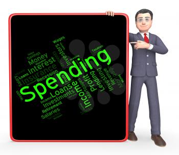 Spending Word Meaning Commerce Shopping And Text