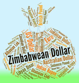Zimbabwean Dollar Meaning Foreign Currency And Wordcloud 