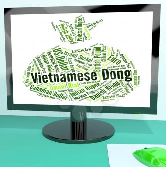 Vietnamese Dong Indicating Forex Trading And Vnd 