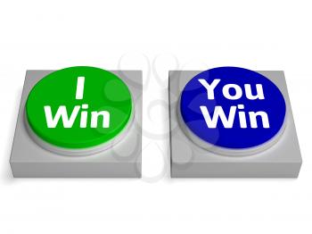 I You Win Button Showing Winning Or Losing
