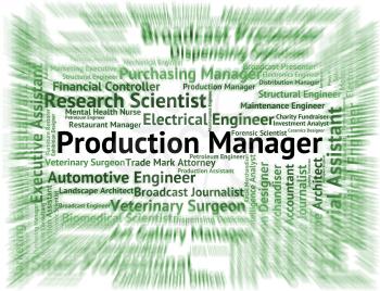 Production Manager Indicating Manufacturing Chief And Work
