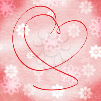 Heart Background Showing Valentines Day And Backgrounds