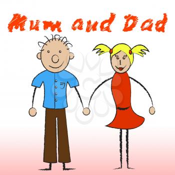 Mum And Dad Meaning Mommy Child And Mom
