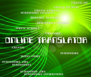 Online Translator Showing World Wide Web And Website