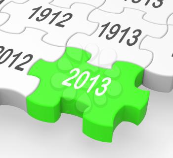 2013 Puzzle Piece Shows Predictions And Forecasting