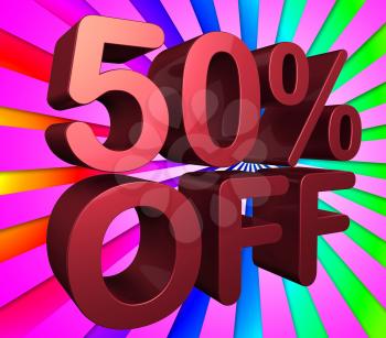 Fifty Percent Off Meaning Closeout Percentage And Merchandise